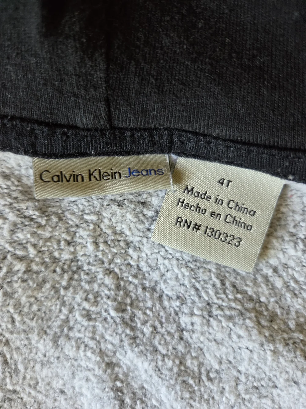 Calvin Klein Jeans Toddler Boys 2PC Tracksuit Hoodie Joggers Set Black Gray 4T